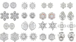 122 Diamond Studs Earrings Pack