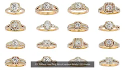 231 Solitaire Halo Ring 3dm stl renders details 3D Model Pack
