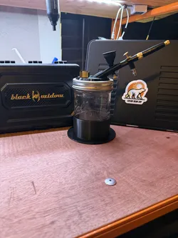 Airbrush Holder and Cleaner Jar