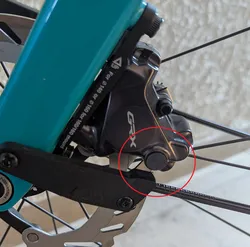 Bleed boss dust cap for Shimano brake caliper