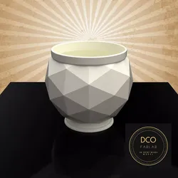 Decorative Triangulated Container Pot for Succulents V1 3D print model