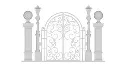 Gateway Exterior Mansion Gate 3D print model