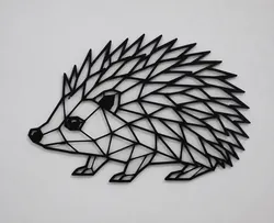 Hedgehog Geometric Wire-Frame Wall Art