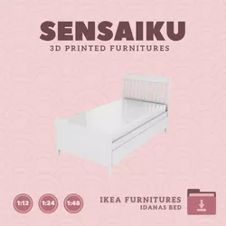 IDANAS Bedframe Twin Bed with Storage Dollhouse IKEA 3D Print 3D print model