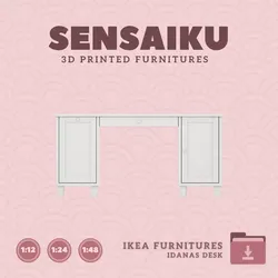IDANAS Desk for Miniature Dollhouse IKEA 3D Print 3D print model