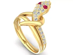 Luxury Snake Diamond Ruby Ring for Women 3D Model 2787 3D print model