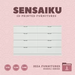 NORDLI Drawer Combo 10 for Mini Dollhouse - IKEA - 3D Print 3D print model
