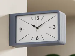QUADRA - Rectangular Double Side Wall Clock - Dulton style