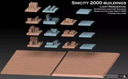 Simcity 2000 Buildings 3D print model