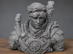 Steampunk Bust statue