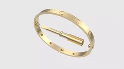 Two-Part Bracelet with Screws JDBCo 3D print model