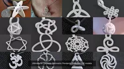 Ultimate 3d Printable Geometric Pendants Collection 3D Model Pack