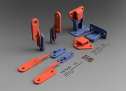 Wall mount - Side fastening system with security clip - Sistema di aggancio laterale