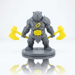 Armored Bear Berserker with Dual Axes