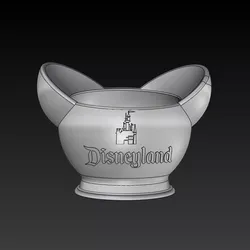 Disney Inspired Succulent Pot Disneyland logo 3D Print Ready  3D print model