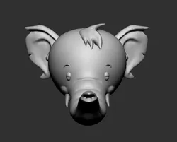 Elephant head  3D print model