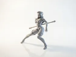 Elf Fighter Figurine Fantasy 3D Printable