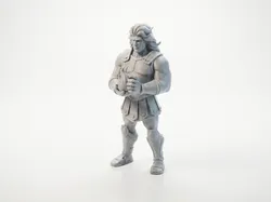 Fireball Warrior Fantasy Figurine 3D Printable