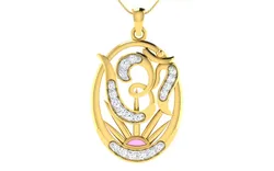 light weight yellow gold  diamond pendent -ZA PN 2096 3D print model