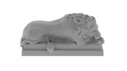 Lion stone statue 01 3D Printable 3D print model