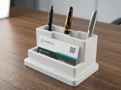 Minimal Desk Organizer – Pen Holder & Business Card