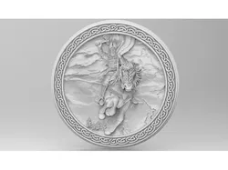 Perun (Odin) in plate (For CNC)