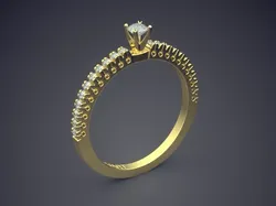 Ring With Diamonds Gjart A-283 3D print model