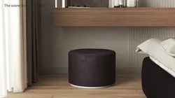 Round Fabric Ottoman Footstool for 3D Print 3D print model