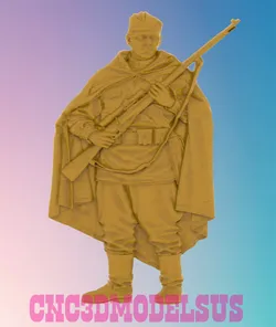 Soldier 3D MODEL STL FILE FOR CNC ROUTER LASER 3D print model
