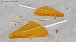 Triangle Form Yellow Lollipop for 3D Print 3D print model