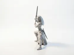 Warrior Stance Fantasy Fighter Figurine 3D Printable