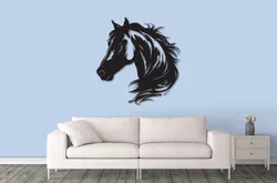 2D Horse Portrait für Laser and 3D Printing