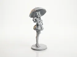 Beautiful Lady With Umbrella Figurine 3D Printable