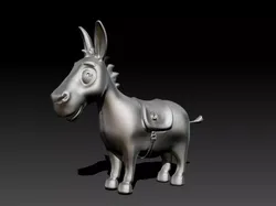 Cartoon Donkey 3D Printable Model 3D print model