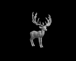 Elegant Deer 3D Print Model for Home Decor and Art Displays 3D print model
