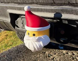 Lego Head 2" Trailer Hitch with Santa Accessories