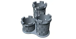 Pencil Holder pencils holder Pencil Stand pencils stand Pen Holder pens holder pen stand pens stand CASTLE TOWERS easy print without support