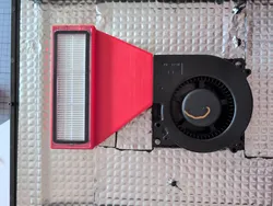 Qidi Q1 pro convert Aux Part Cooling Fan into carbon / HEPA filter