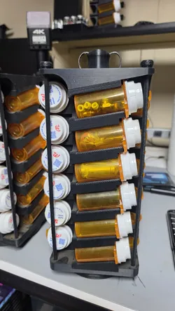 Rotating Walgreen's Pill / Medicine Bottle Storage Organizer for Small Parts
