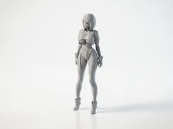 Sci-Fi Female Android Figurine 3D Printable