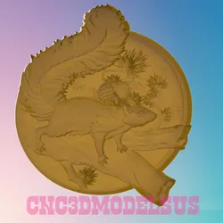 Squirrel 3D MODEL STL FILE FOR CNC ROUTER LASER 3D print model ...