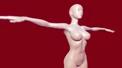 Woman model T-pose base FREE