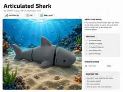 Articulated Shark - Free 3D Print Model