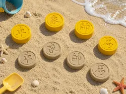 Beach Chess Press Toy - Free 3D Print Model