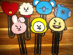 BTS Pixel Art - BT21 - Bookmarks - Freebies - 8Bit - Free 3D Print Model