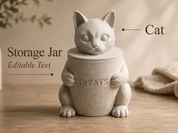 Cat Storage Jar - Free 3D Print Model
