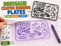 Dinosaur Crayon Rubbing Plates – Creative Art Toy  - Free 3D Print Model