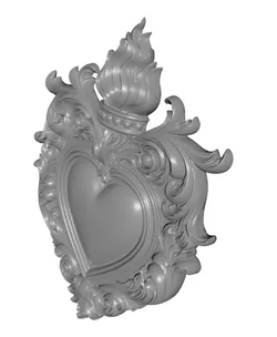 Flaming Heart Wall Plaque Victorian Gothic Decor