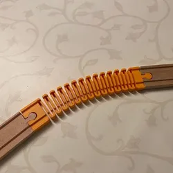 Flexible rails for wooden railroad