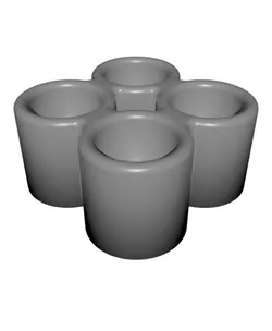 Insulin Vial Caddy Organizer - 4 Vial 2x2 STL File